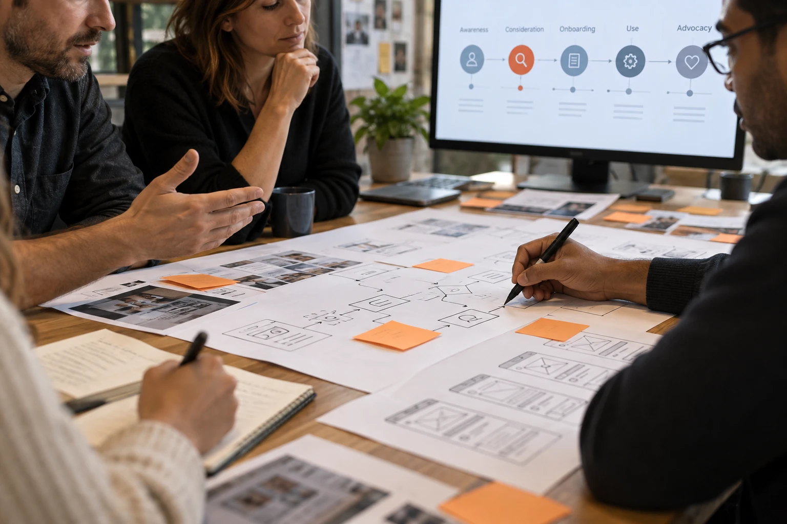 Planning the client process and the digital system together